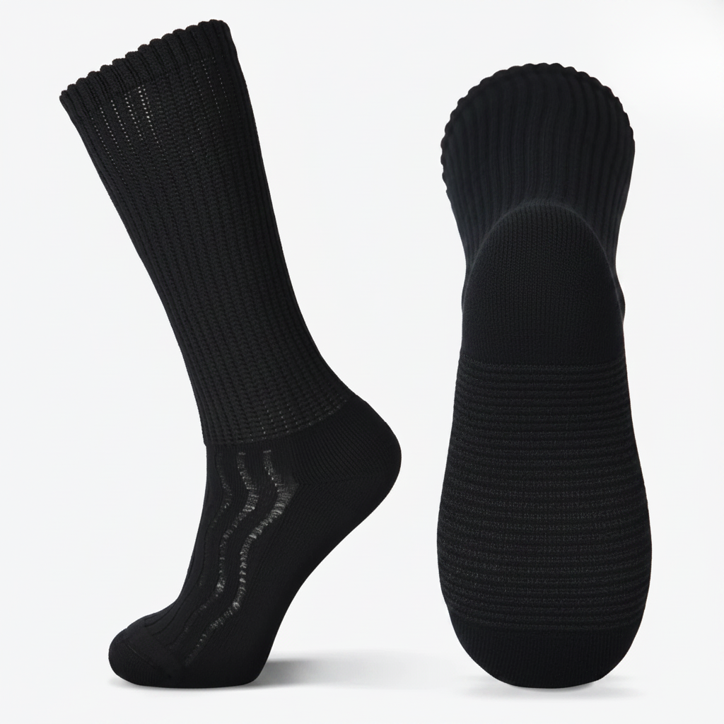 Bamboo Diabetic Crew Socks – Soft Non-Binding Multi-Pack
