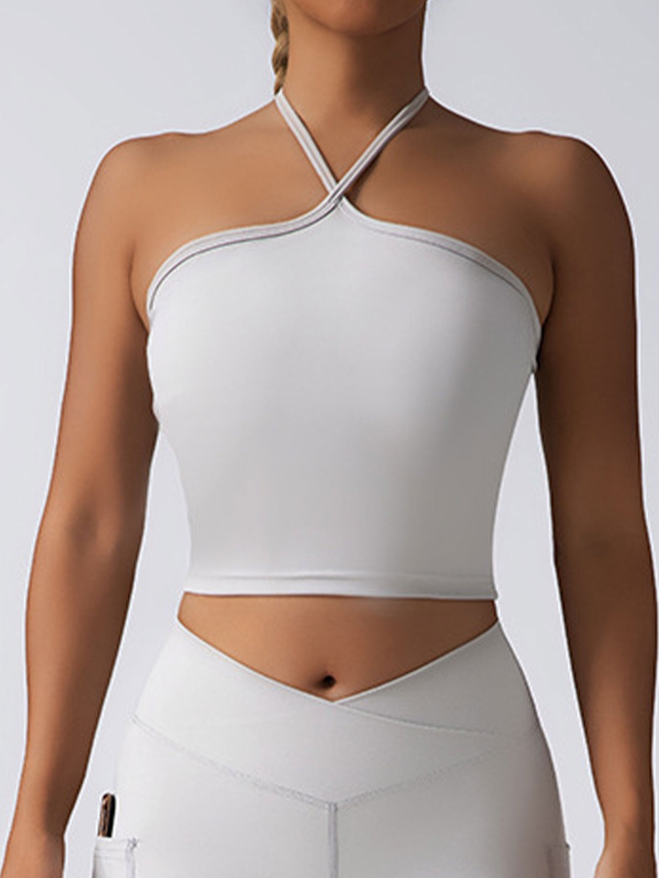 Padded Seamless Crop Top Sports Bra