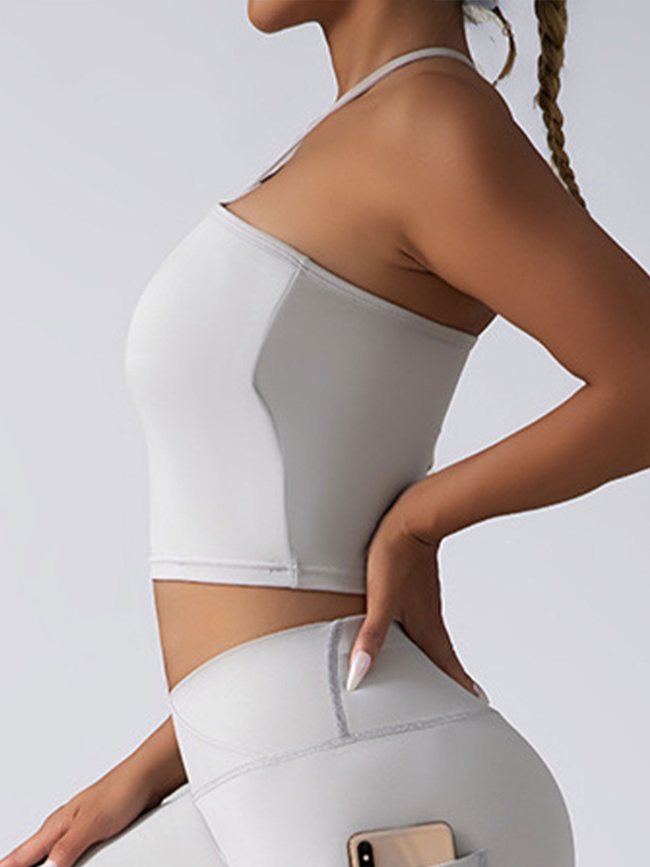 Padded Seamless Crop Top Sports Bra