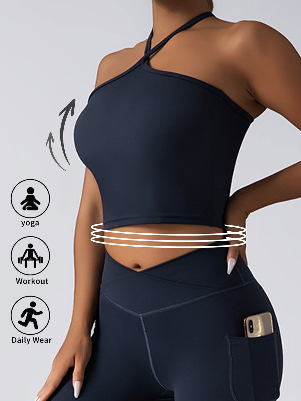 Padded Seamless Crop Top Sports Bra
