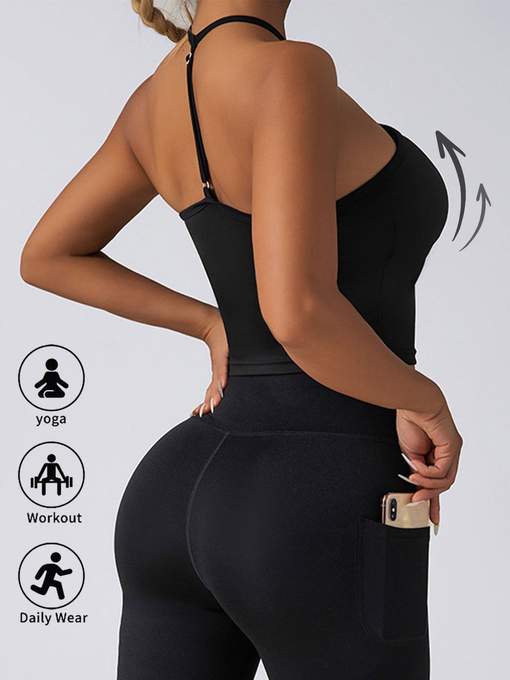 Padded Seamless Crop Top Sports Bra