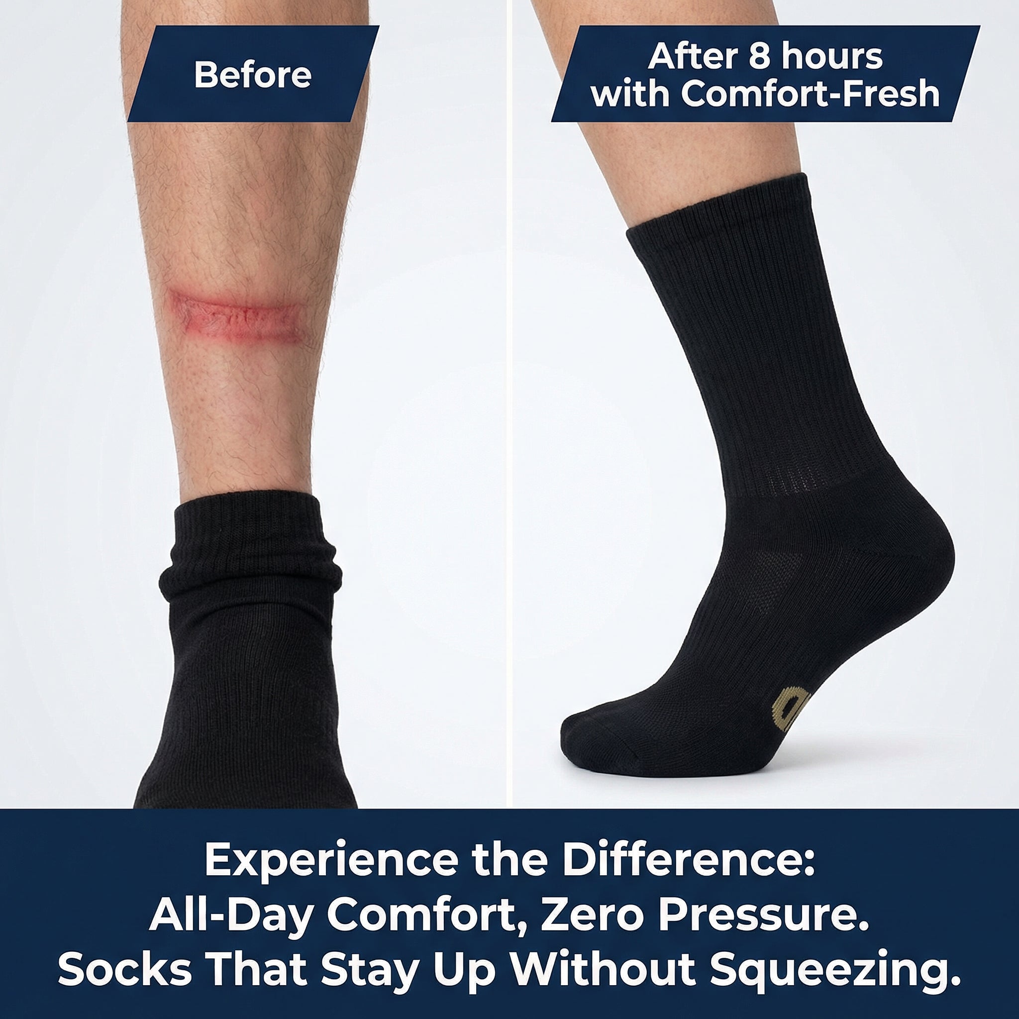 Bamboo Diabetic Crew Socks – Soft Non-Binding Multi-Pack