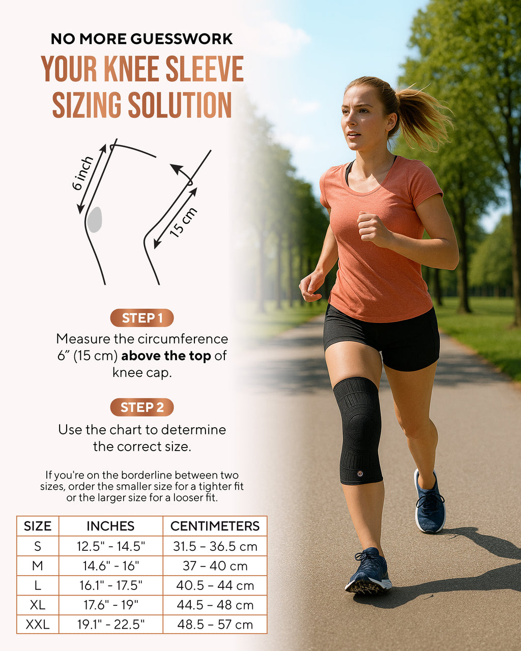 Copper Compression Knee Sleeves (2 Pack)