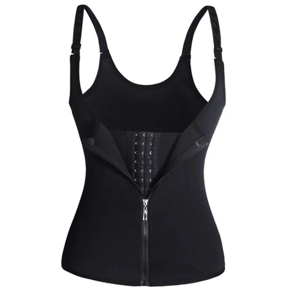 Women's Zipper Waist Trainer Tank Top