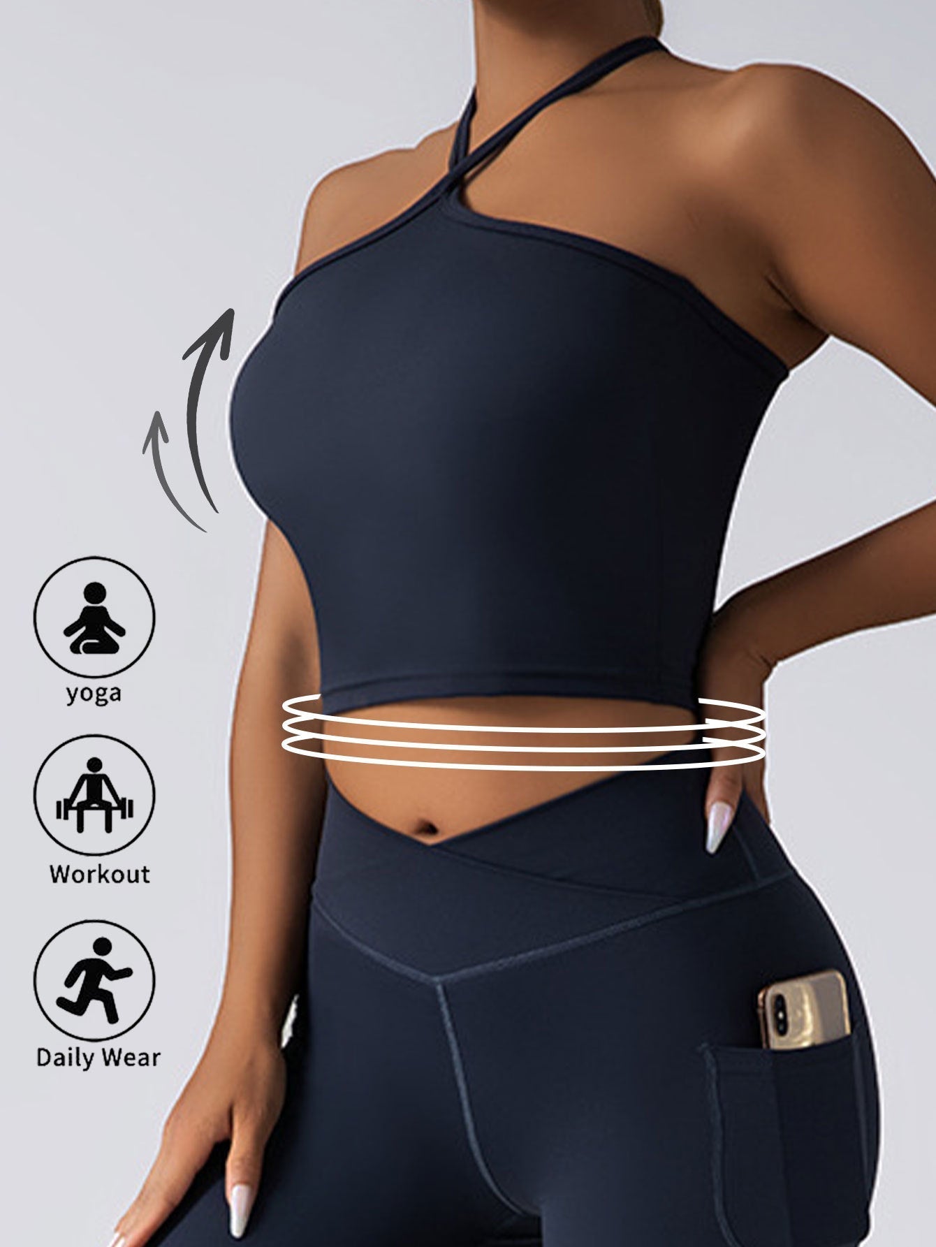 Padded Seamless Crop Top Sports Bra