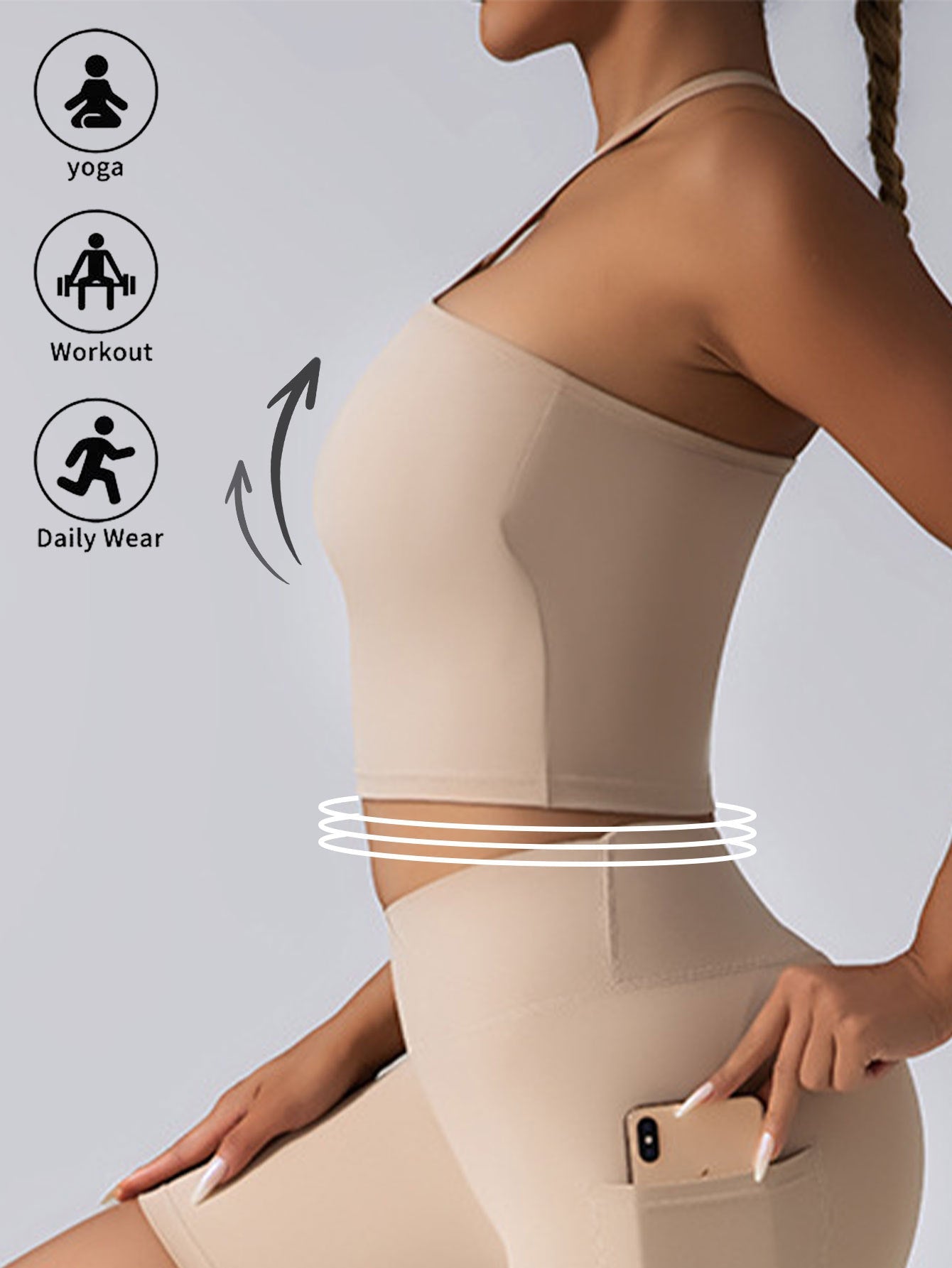 Padded Seamless Crop Top Sports Bra