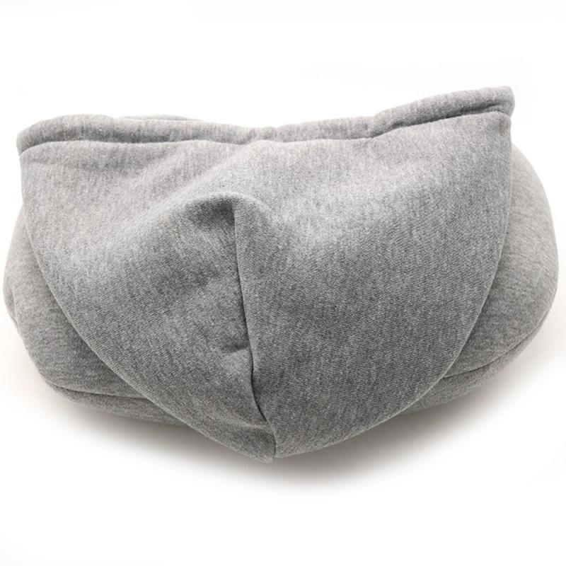 Hooded Memory Foam Travel Neck Pillow with Privacy Hood