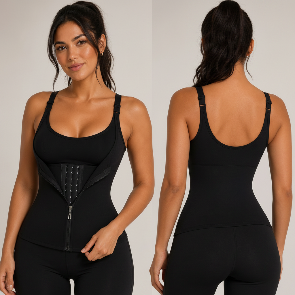 Women's Zipper Waist Trainer Tank Top